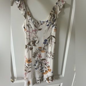 Reformation Binx Mini Dress in Frolic Floral A Line Smocked Sweetheart Size 6